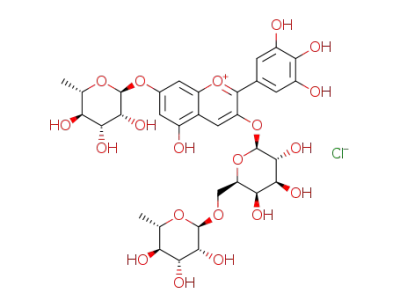 delphinidin 3-O-[6-O-(α-rhamnopyranosyl)-β-galactopyranoside]-7-O-(α-rhamnopyranoside) chloride
